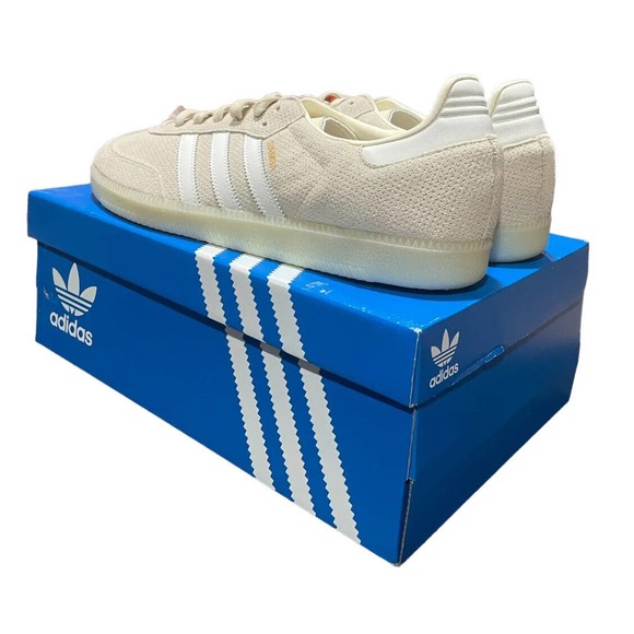 Adidas Samba OG Men Casual Retro Shoe Wonder White Athletic Sneaker - Picture 10 of 11